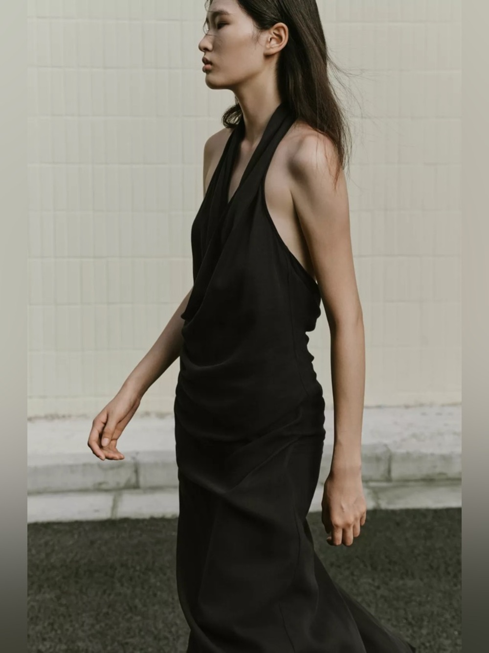 Zara Flowy Draped Midi Dress - Picture 7 of 15